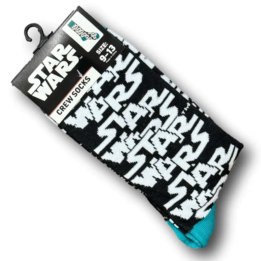 3/$20 Star Wars Logo Funny Novelty Crew Socks - NWT